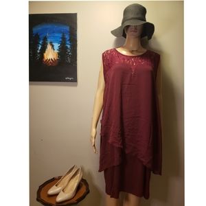 Body Flirt Burgundy Extra Large Dress